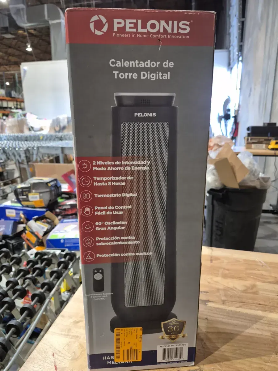 Pelonis 1500-Watt 23 in. Digital Tower Indoor Ceramic Heater Quiet Operation w/ Safety Overheat Protection and Fan Mode in Black - image 2