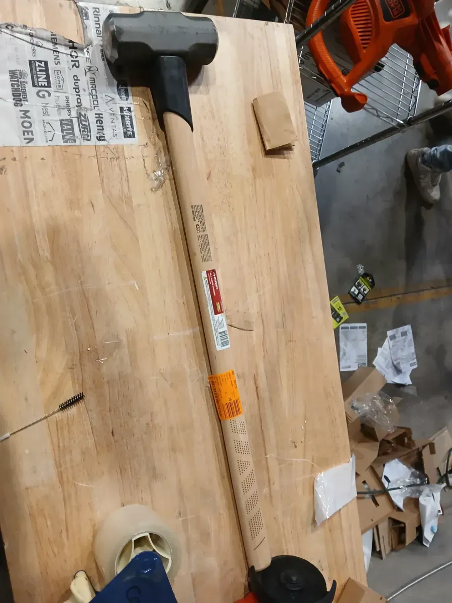 4 lb. Hammer 16 in., 5 lb. Mattock 36 in., 10 lb. Sledgehammer 35 in., Leather Glove - image 2