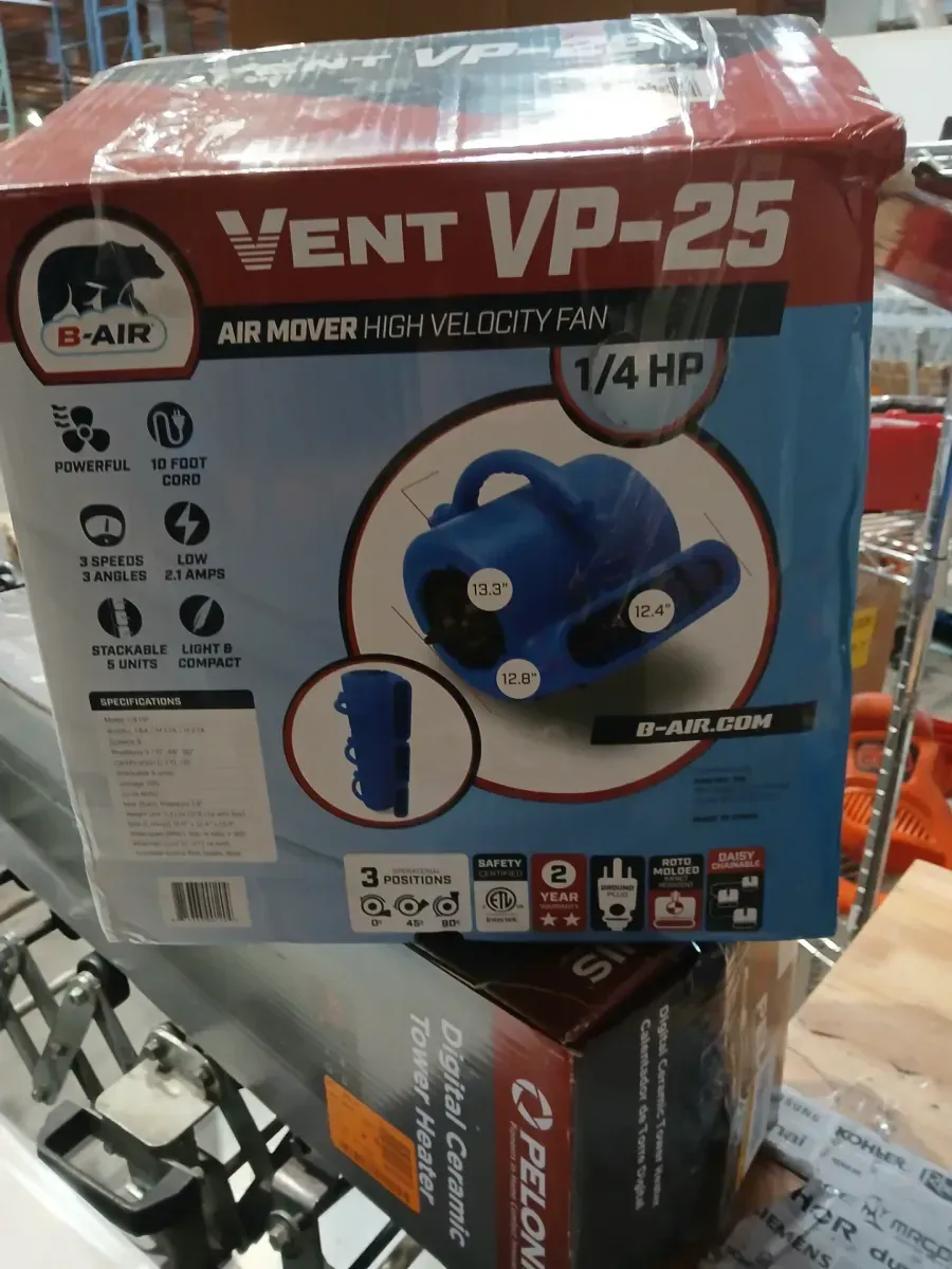 BlueDri BA-VP-25 Series 1/4 HP Air Mover / Carpet Dryer Fan - image 3