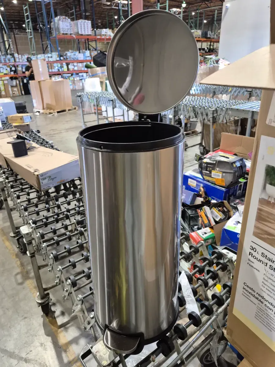 8 Gal. Stainless Steel Round Step-On Trash Can - image 4