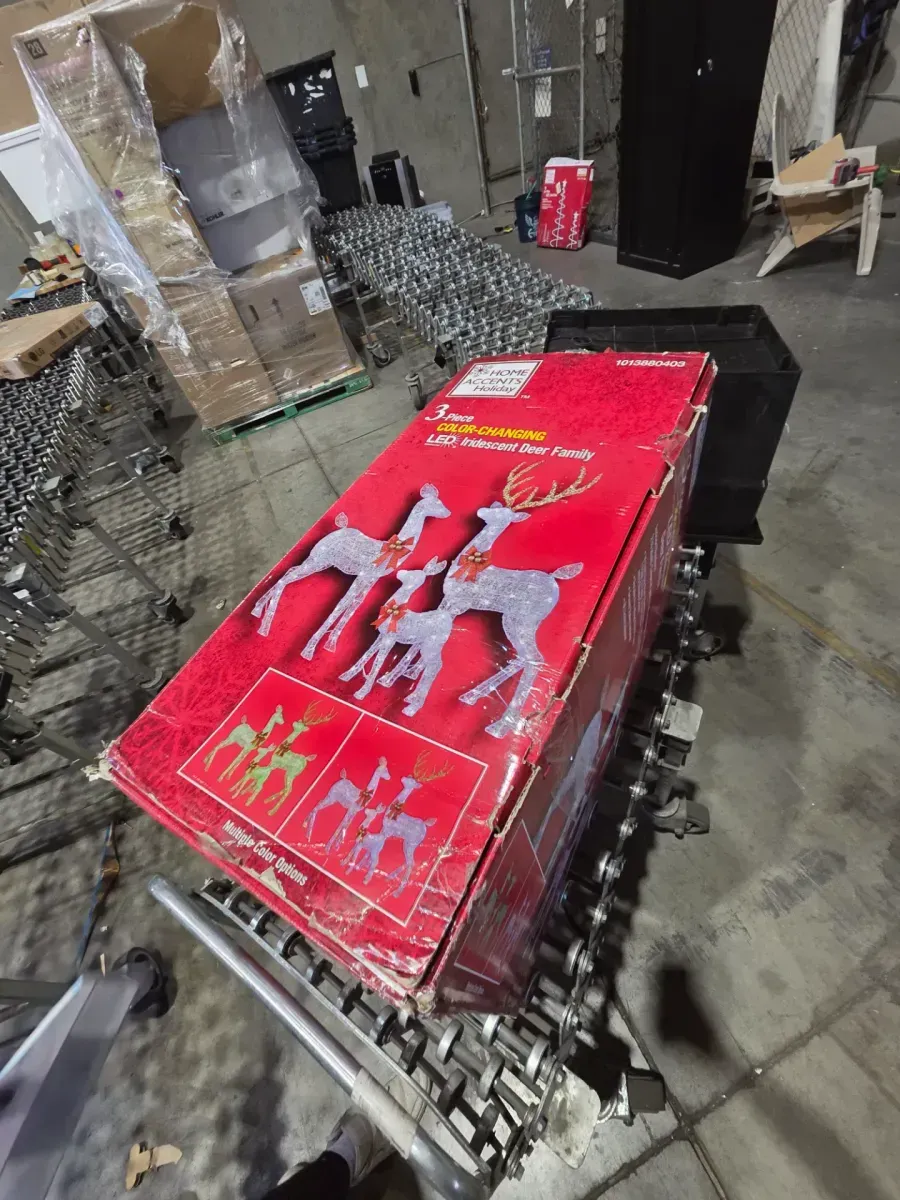 3-Piece 6. 5ft Silver Lighted Christmas Deer Set Outdoor Yard Decoration w/ 385 LED Lights, Stakes - image 4