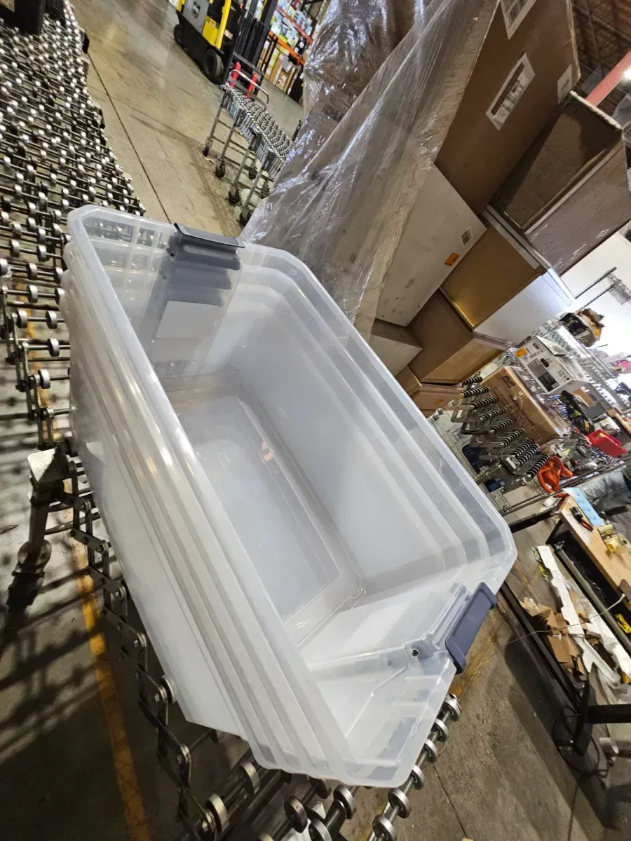 *** Missing lid, Pack of 4 *** 116 qt. Stacker Box - Ink Lid - image 3