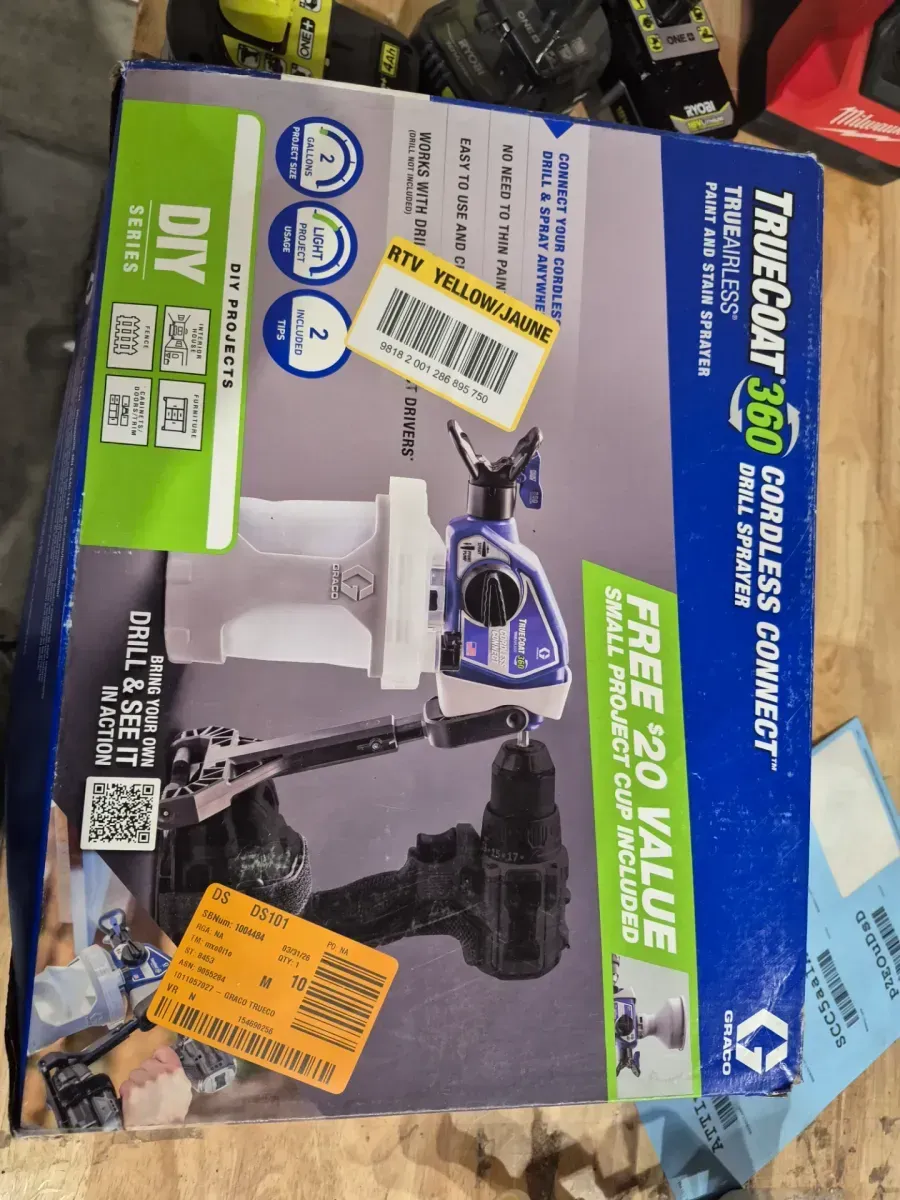 TrueCoat 360 Cordless Paint Sprayer, 99 in. Masking Film, 1.41 in. Painter's Tape (6-Pack) and Respirator - image 3