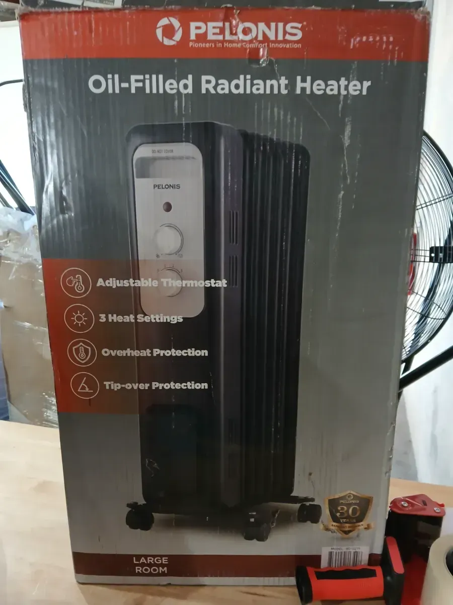 1500-Watt 23 in. Digital Tower Ceramic Heater and 1500-Watt Oil-Filled Radiant Electric Space Heater Combo - image 3