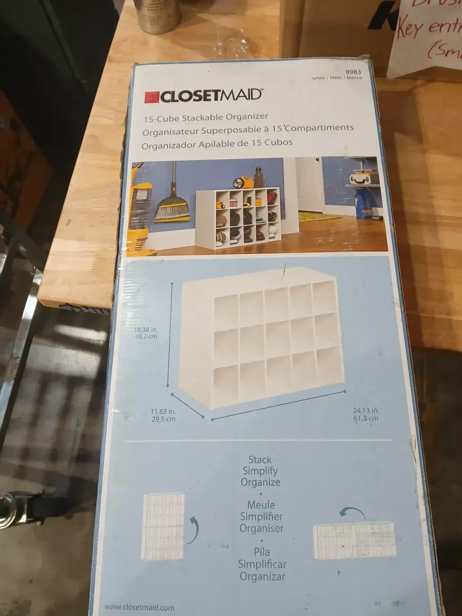 ClosetMaid 15-Cube Stackable Organizer, White - image 2