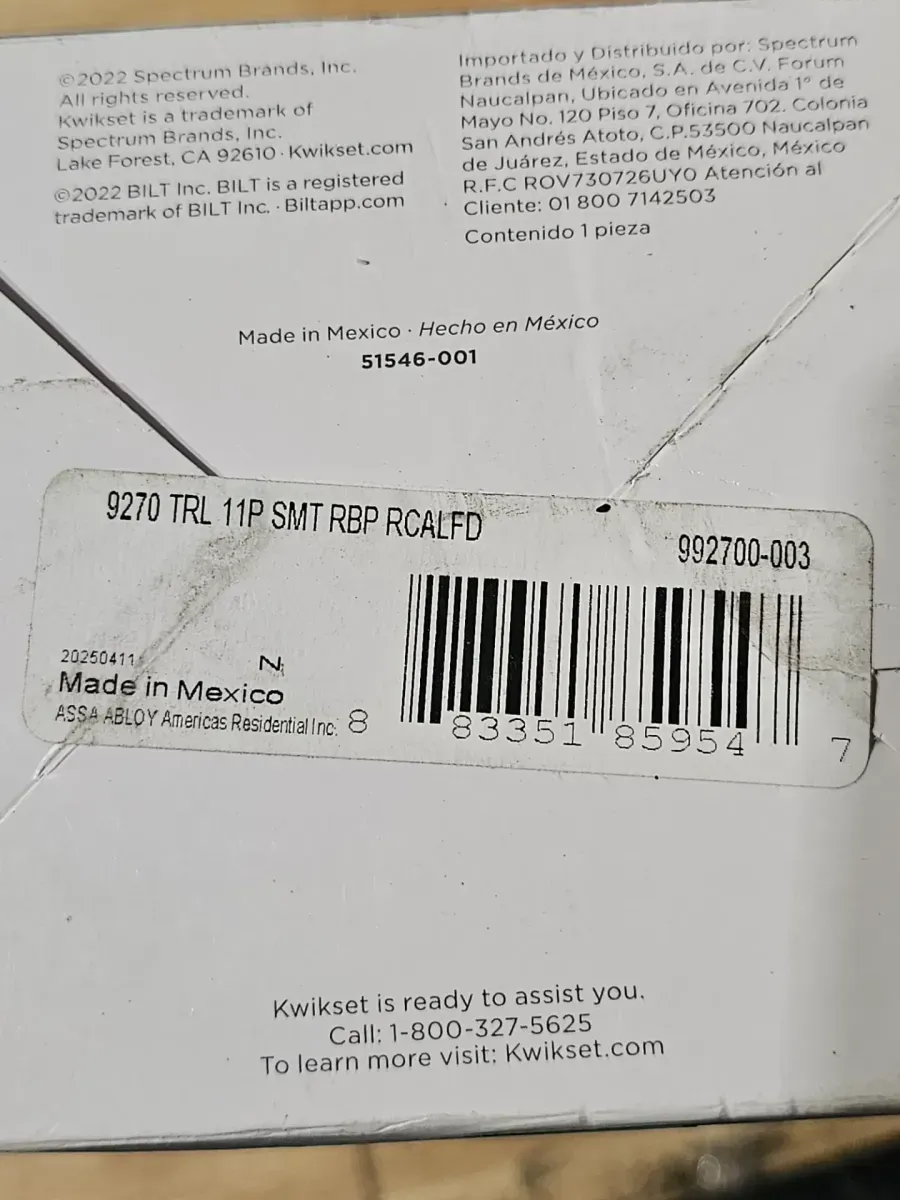SmartCode 270 Traditional Venetian Bronze Touchpad Single Cylinder Electronic Deadbolt Featuring SmartKey Security - image 5