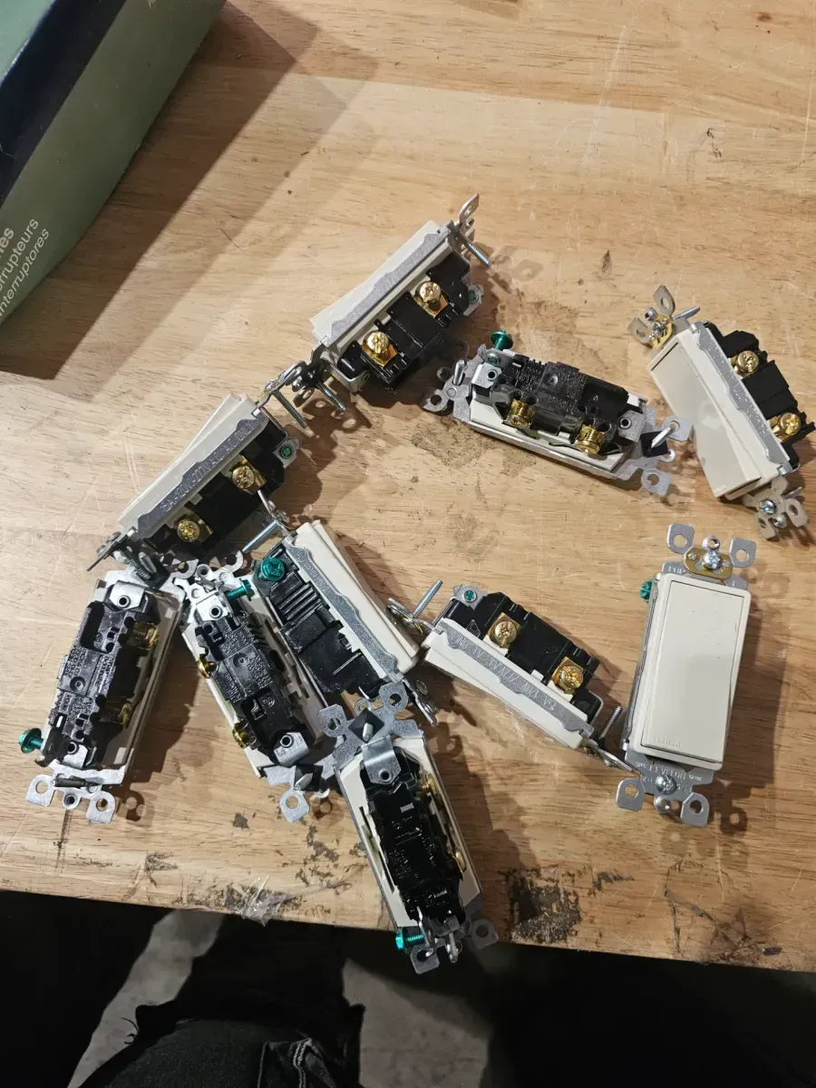 Decora 15 Amp Single-Pole AC Quiet Switch, Light Almond (10-Pack) 5601-2TM - image 2