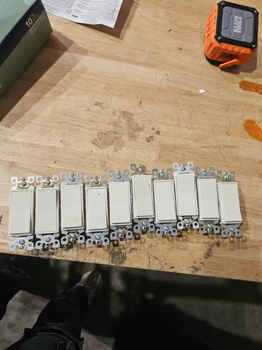 Decora 15 Amp Single-Pole AC Quiet Switch, Light Almond (10-Pack) 5601-2TM - image 3