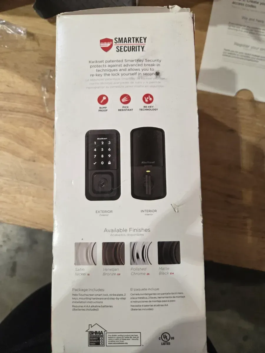 Aura Matte Black Single Cylinder Electronic Bluetooth Keypad Smart Lock Deadbolt featuring SmartKey Security - image 7