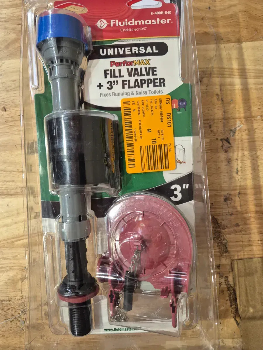 PerforMAX Universal High Performance Toilet Fill Valve and 3 in. Adjustable Toilet Flapper Repair Kit - image 2