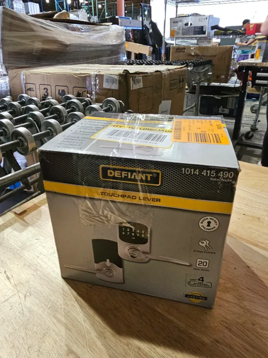 Compact Touch Satin Nickel Electronic Touchpad Keyed Entry Door Handle with Freedom Style Lever - image 6