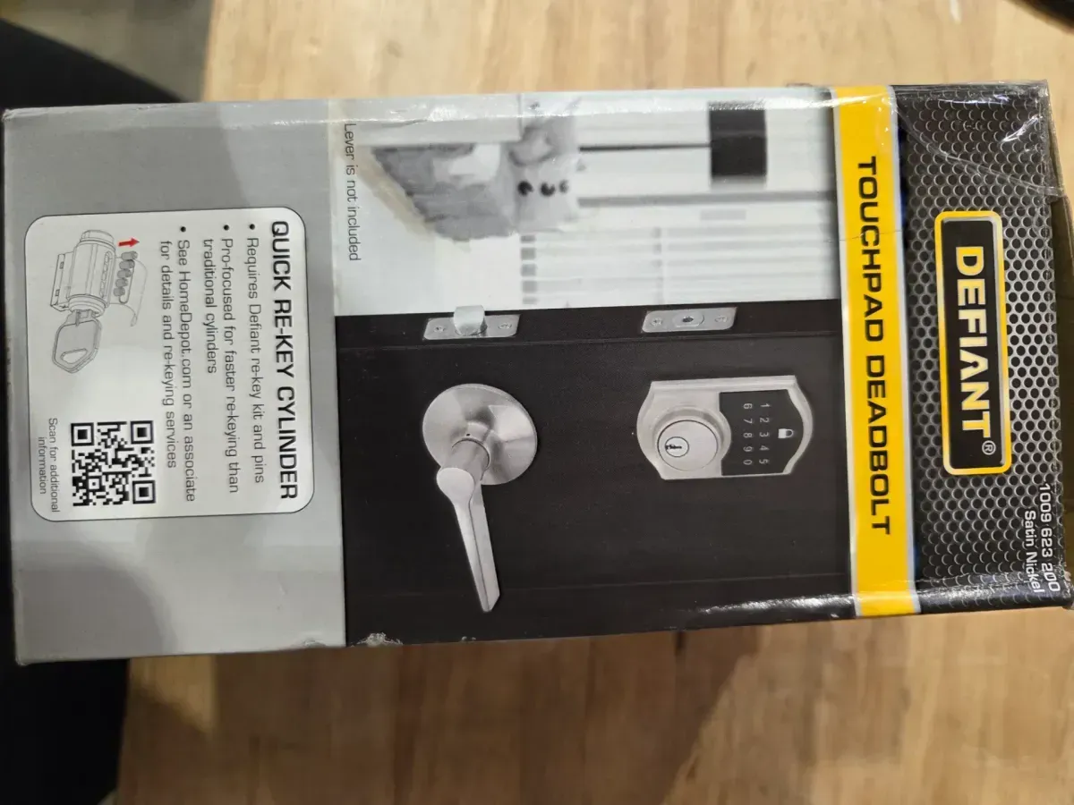 Castle Satin Nickel Compact Touch Electronic Single Cylinder Deadbolt - image 5