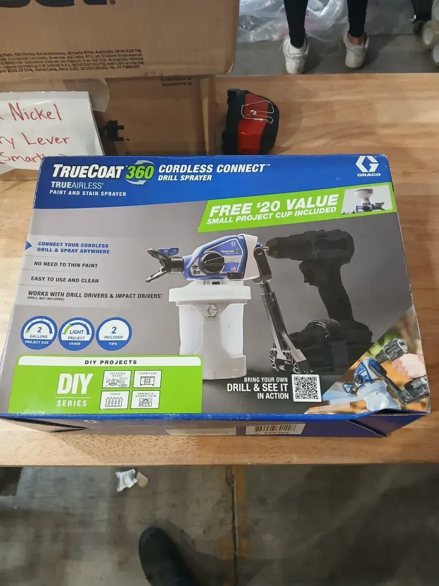 TrueCoat 360-Handheld Cordless Connect Drill Paint Sprayer with Small Project Cup - image 2