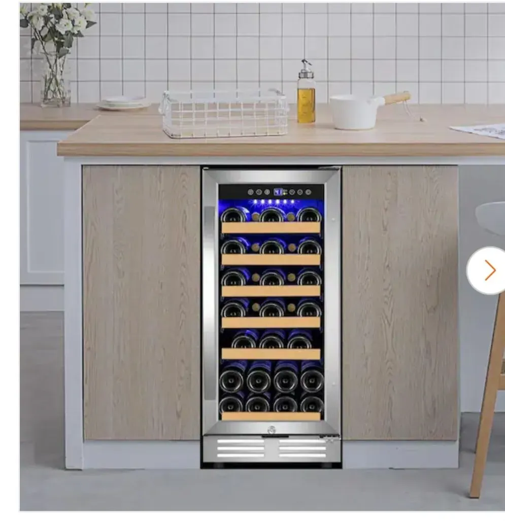 Built-In Wine Cooler Refrigerator, 30-Bottle Capacity - image 1