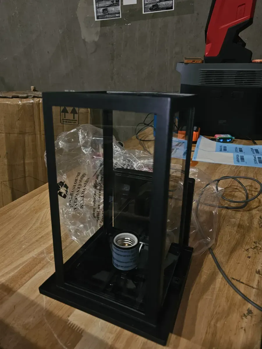 1-Light 12 in. Black Hardwired Transitional Outdoor Wall Light Lantern Porch Sconce with Clear Glass - image 3