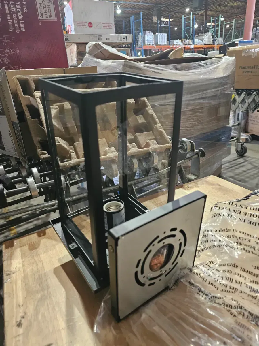 1-Light 12 in. Black Hardwired Transitional Outdoor Wall Light Lantern Porch Sconce with Clear Glass - image 4