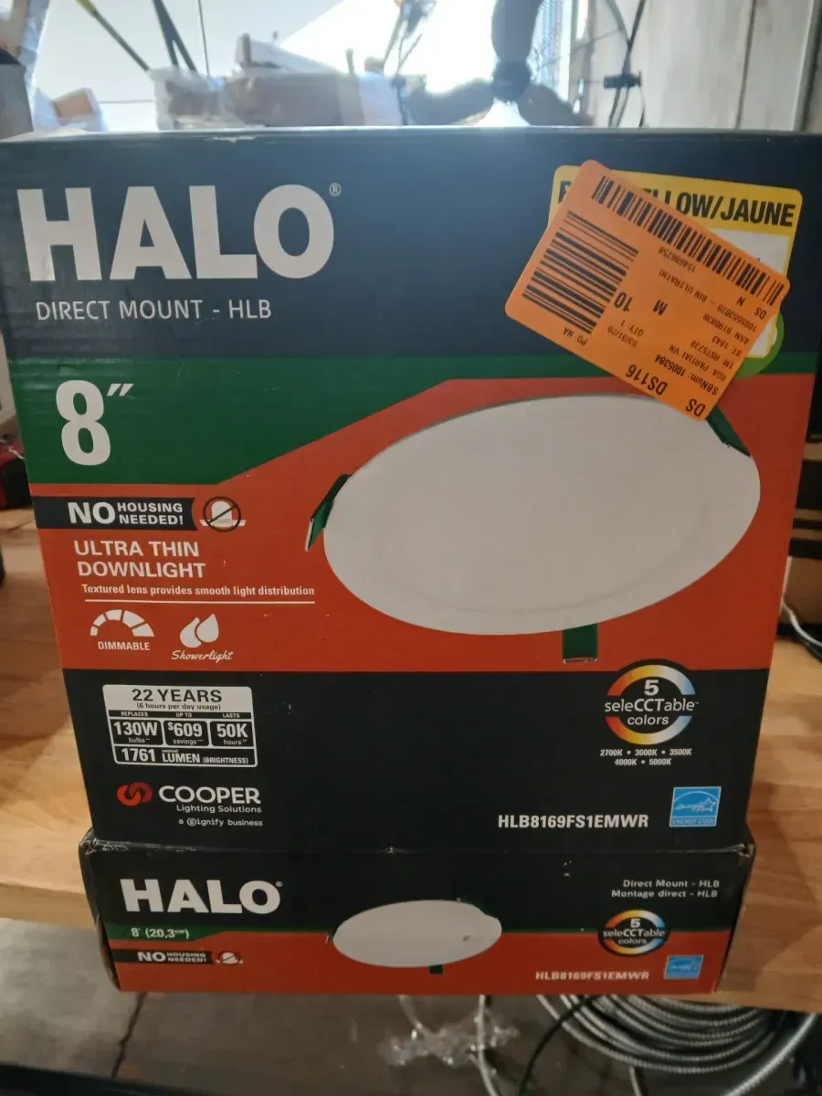 8 in. Selectable CCT New Construction Canless Recessed Integrated LED Kit, (2-Pack) - image 2