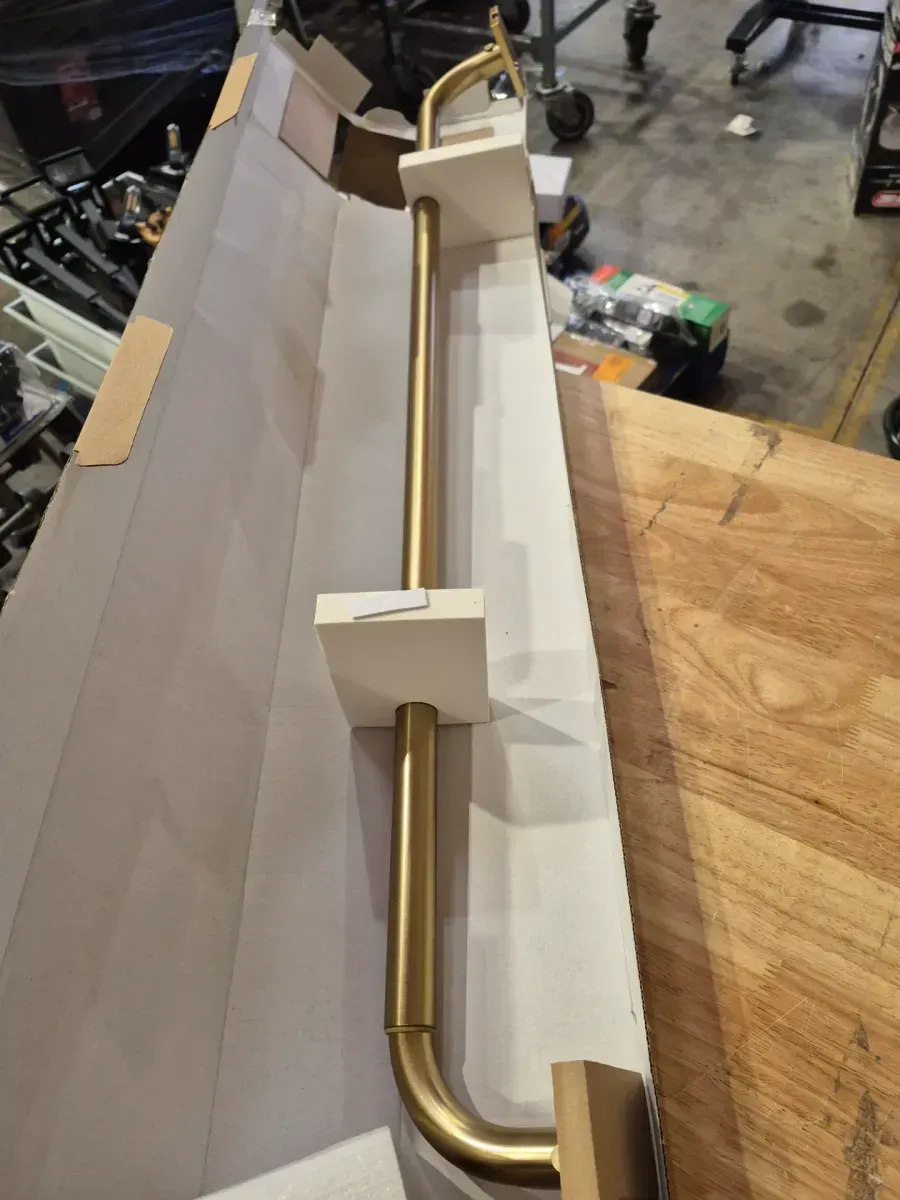 36 in. - 72 in. Adjustable 1 in. Wraparound Single Curtain Rod Kit in Gold - image 4