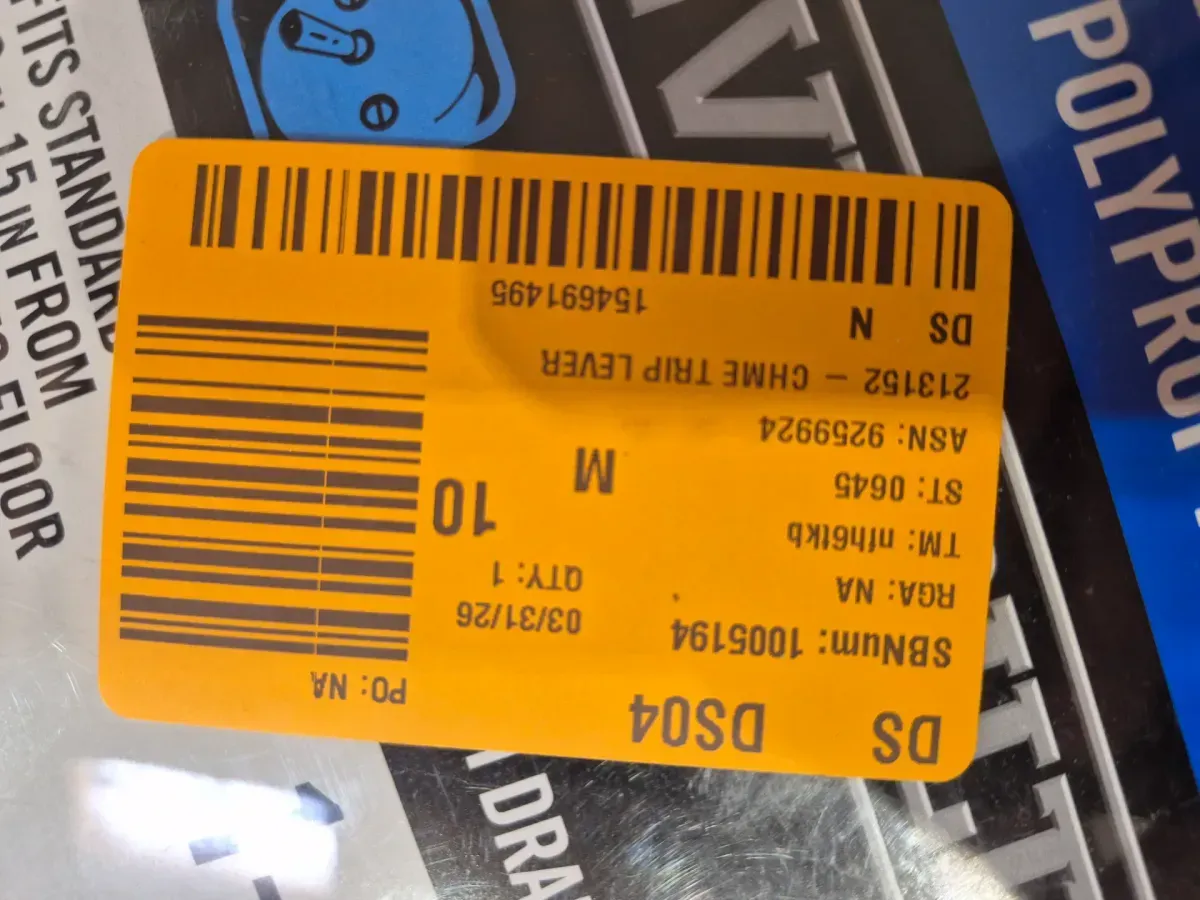 Trip Lever 1-1/2 in. Black Poly Pipe Bath Waste and Overflow Drain in Chrome - image 3