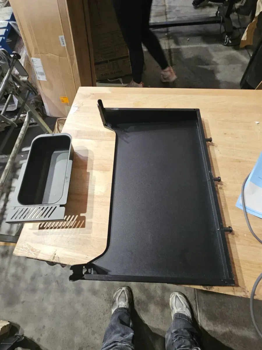 Daytona 2-Burner Propane Gas Grill 28 in. Flat Top Griddle in Black with Lid - image 3