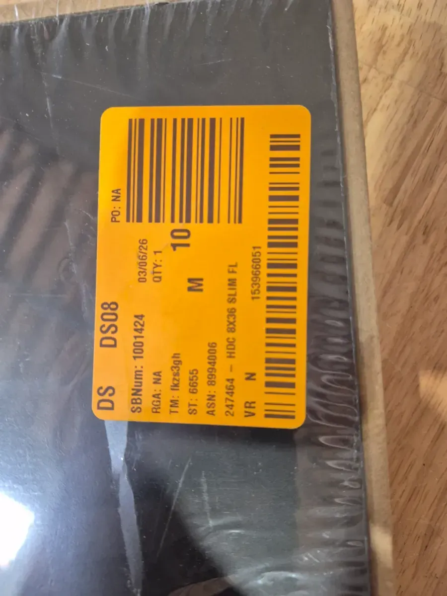 8 in. D x 36 in. L x 1-1/4 in. H Black Slim Shelf - image 3