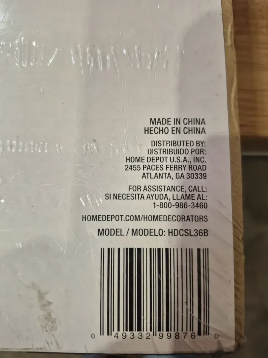 8 in. D x 36 in. L x 1-1/4 in. H Black Slim Shelf - image 4