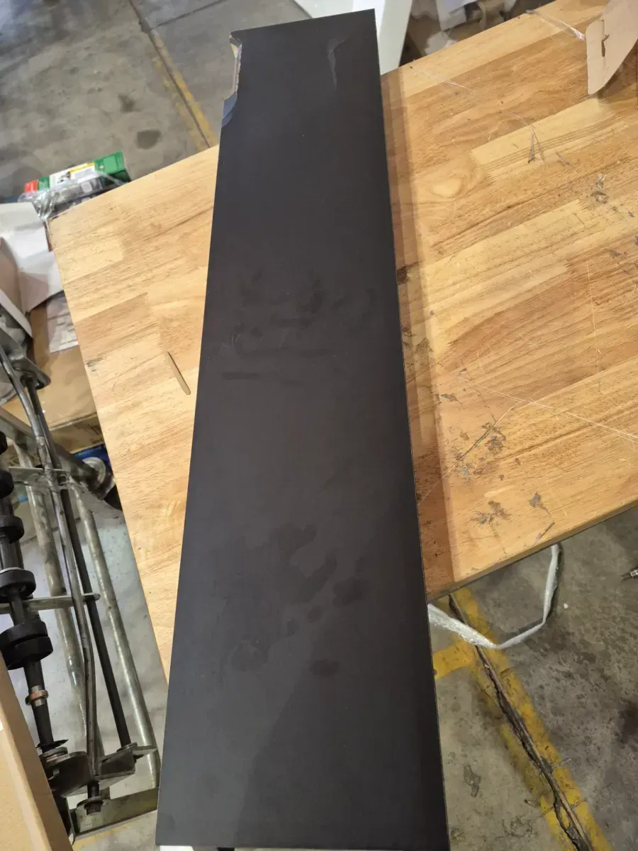 8 in. D x 36 in. L x 1-1/4 in. H Black Slim Shelf - image 5