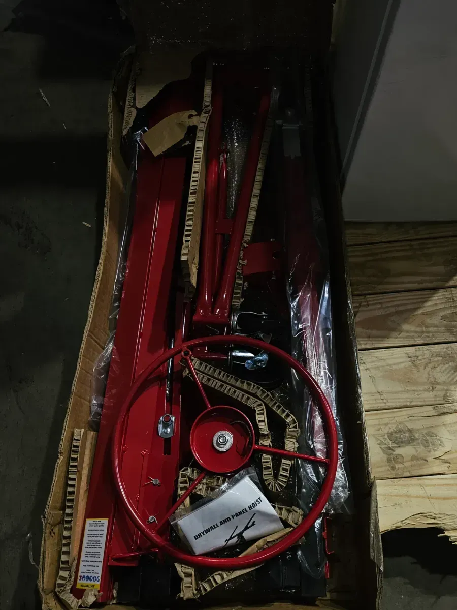 16 ft. Drywall Panel Hoist Jack Lifter Drywall Lift Panel Lift in Red - image 2