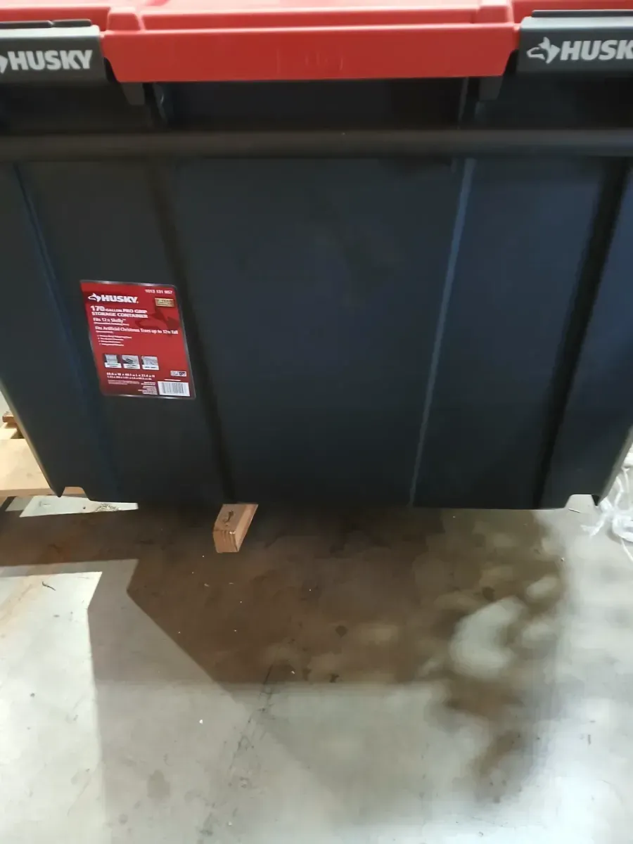 170 Gal. Pro Grip Storage Tote in Black with Red Lid - image 2