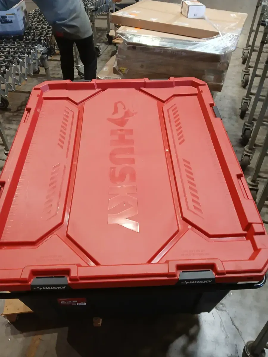 170 Gal. Pro Grip Storage Tote in Black with Red Lid - image 3