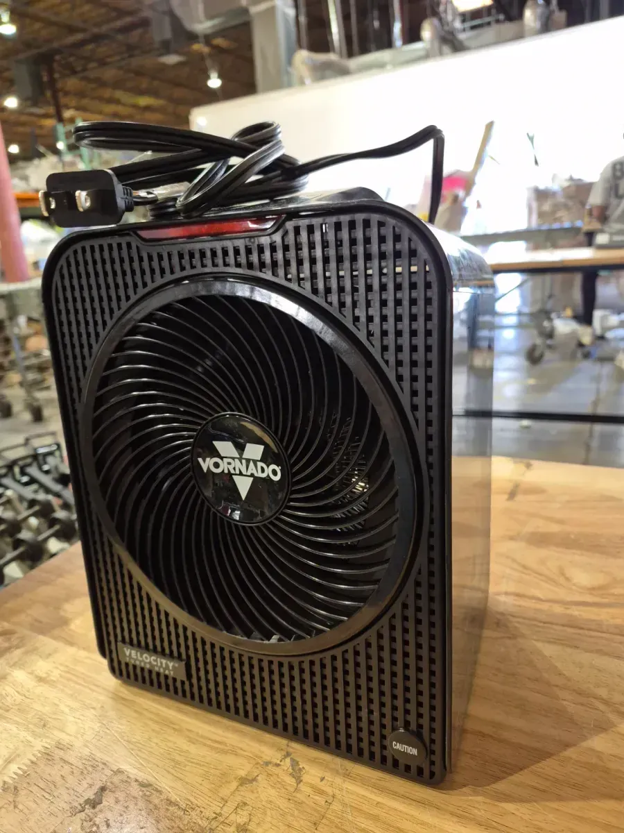 Forced Air Velocity 5 Whole Room 1500-Watt 5118 BTU Electric Space Fan Electric Heater Furnace, Black - image 4