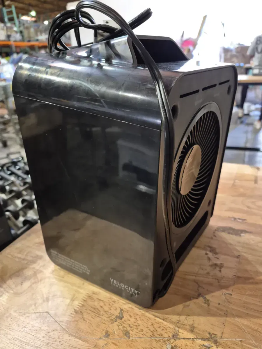 Forced Air Velocity 5 Whole Room 1500-Watt 5118 BTU Electric Space Fan Electric Heater Furnace, Black - image 5