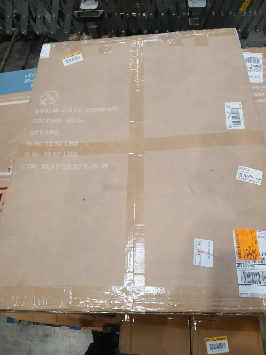 36 in. W x 28 in. H Rectangular Framed Wall Bathroom Vanity Mirror in White with LED Lights - image 2