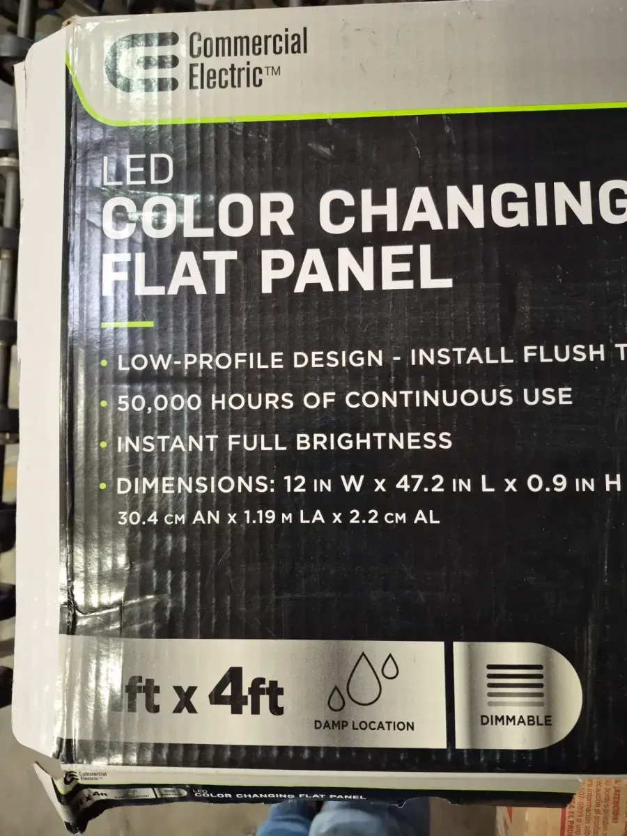 1 ft. x 4 ft. 4000 Lumens Dimmable Matte Black Integrated LED Flat Panel Ceiling Flush Mount Fixture, Selectable 5CCT - image 2