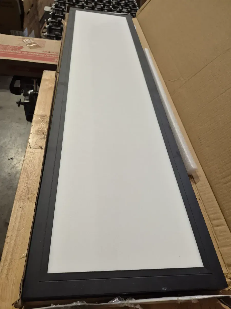 1 ft. x 4 ft. 4000 Lumens Dimmable Matte Black Integrated LED Flat Panel Ceiling Flush Mount Fixture, Selectable 5CCT - image 3