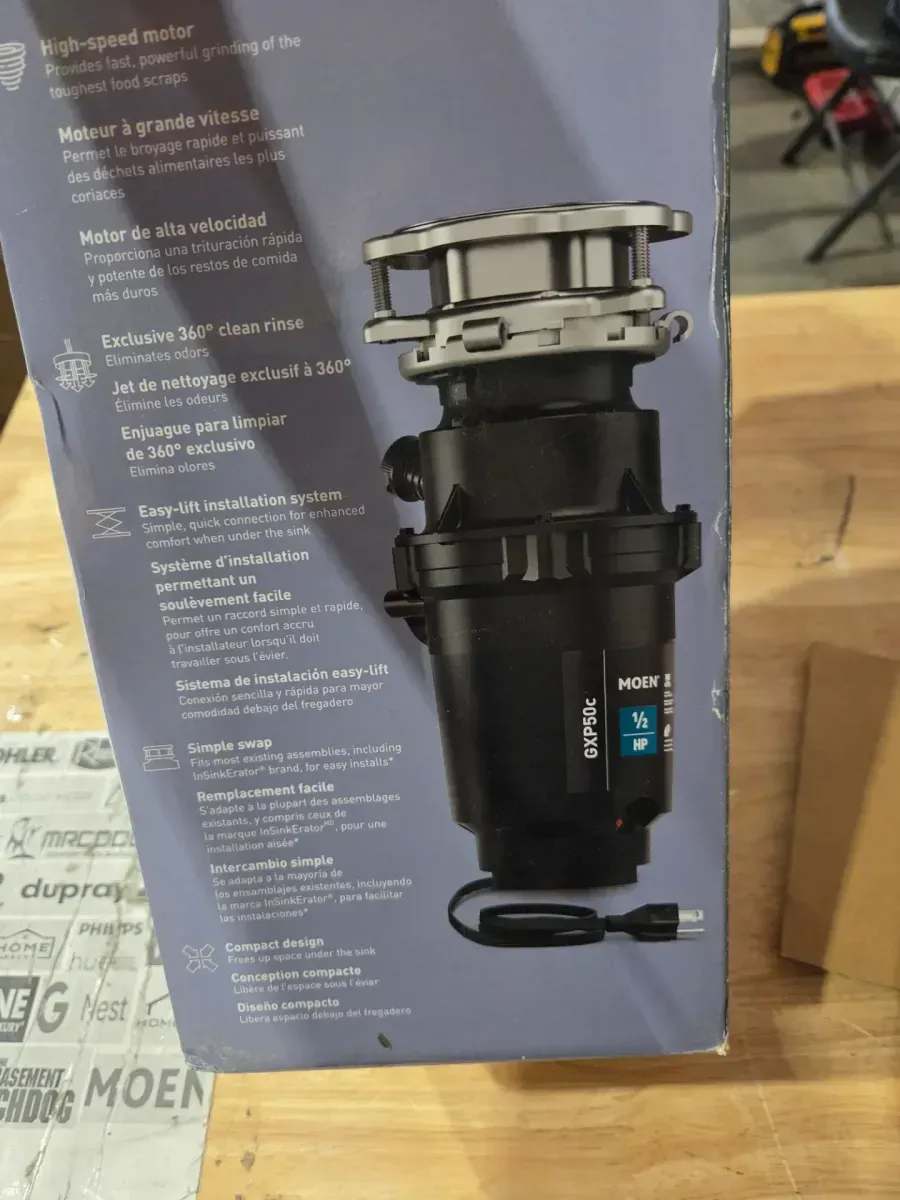 Prep Series 1/2 HP Continuous Feed Garbage Disposal with Power Cord and Universal Mount - image 4