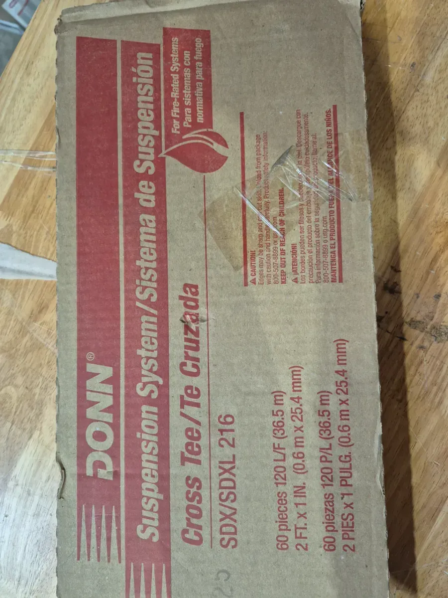 15/16 in. x 2 ft. Ceiling Grid Firecode Cross Tee, Case of 60 - image 2