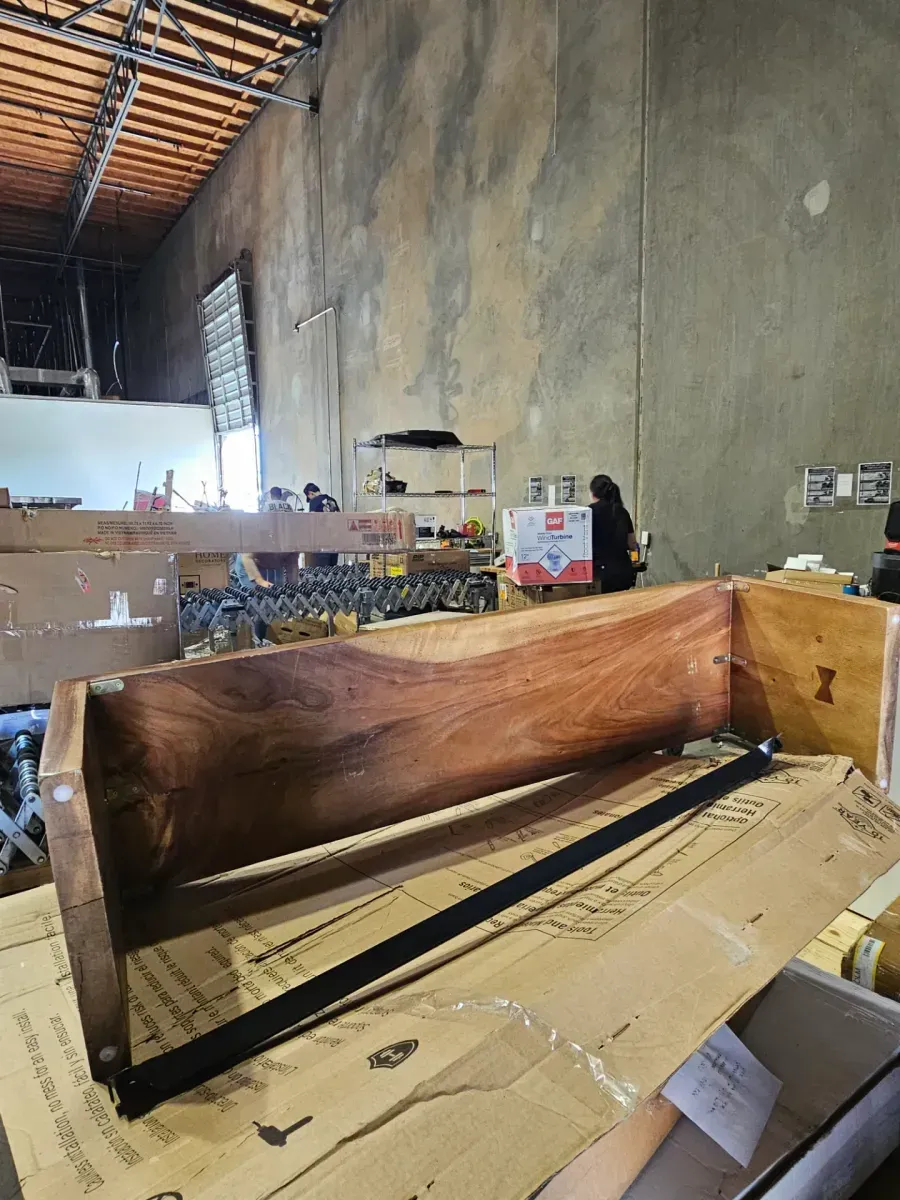 Bai Natural Suar Wood Dining Bench 59.1 in. - image 3