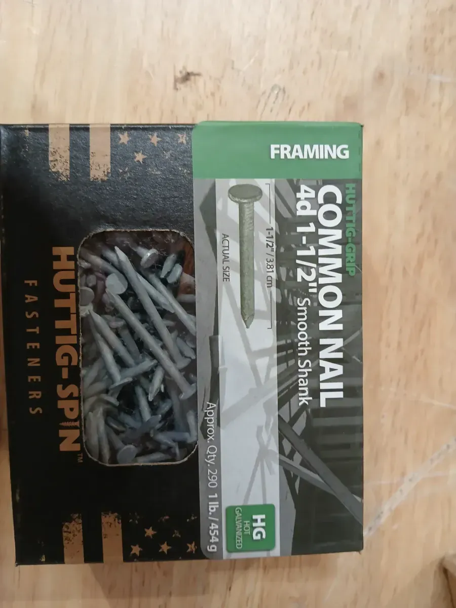Case of Huttig-Grip 4d 1-1/2" Common Framing Nails (1 lb Boxes) - image 1