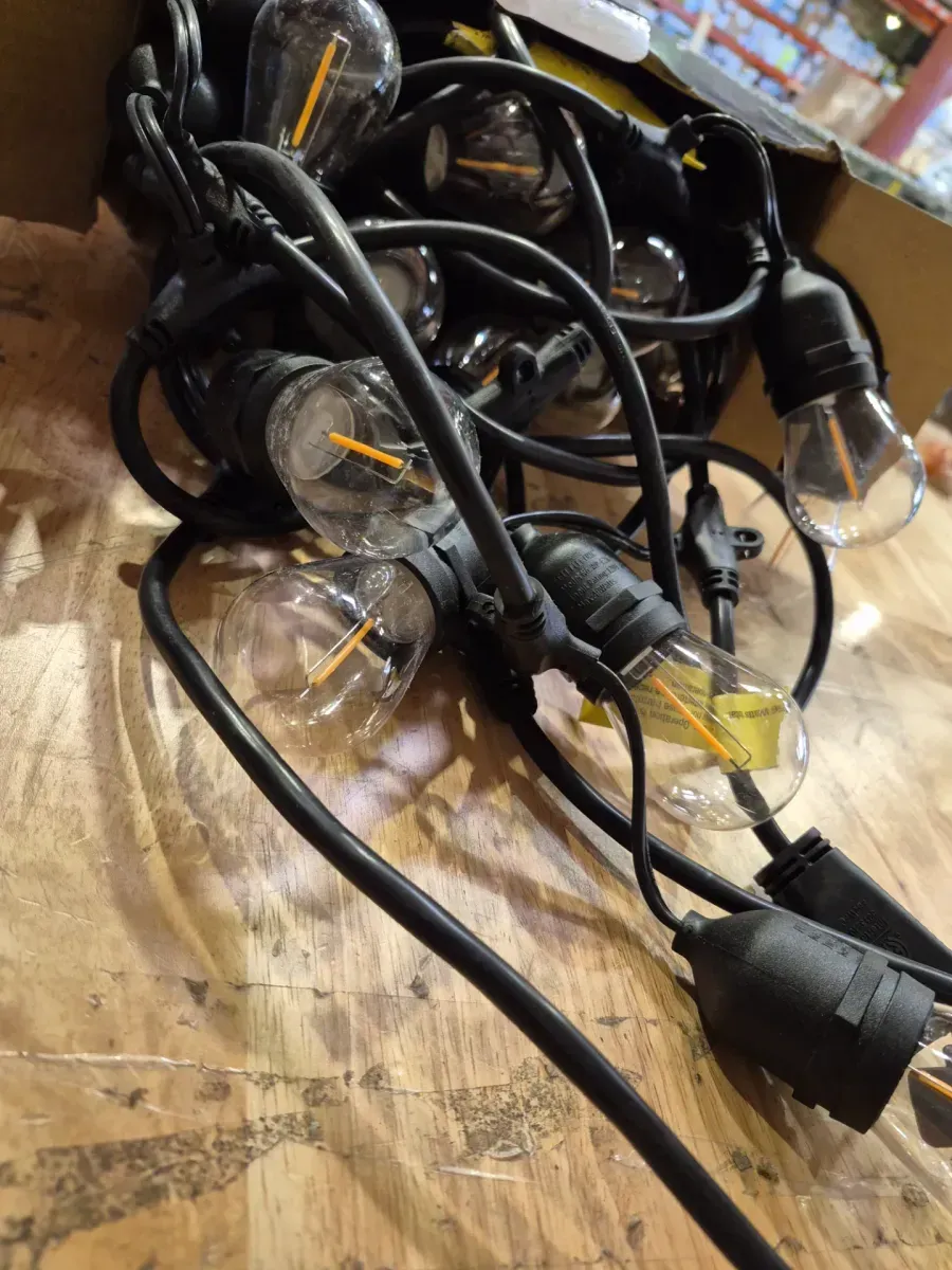 Hampton Bay 24-Light 48 ft. Plug-in Indoor/Outdoor Edison Patio String Light with S14 Single Filament LED Bulbs - image 4