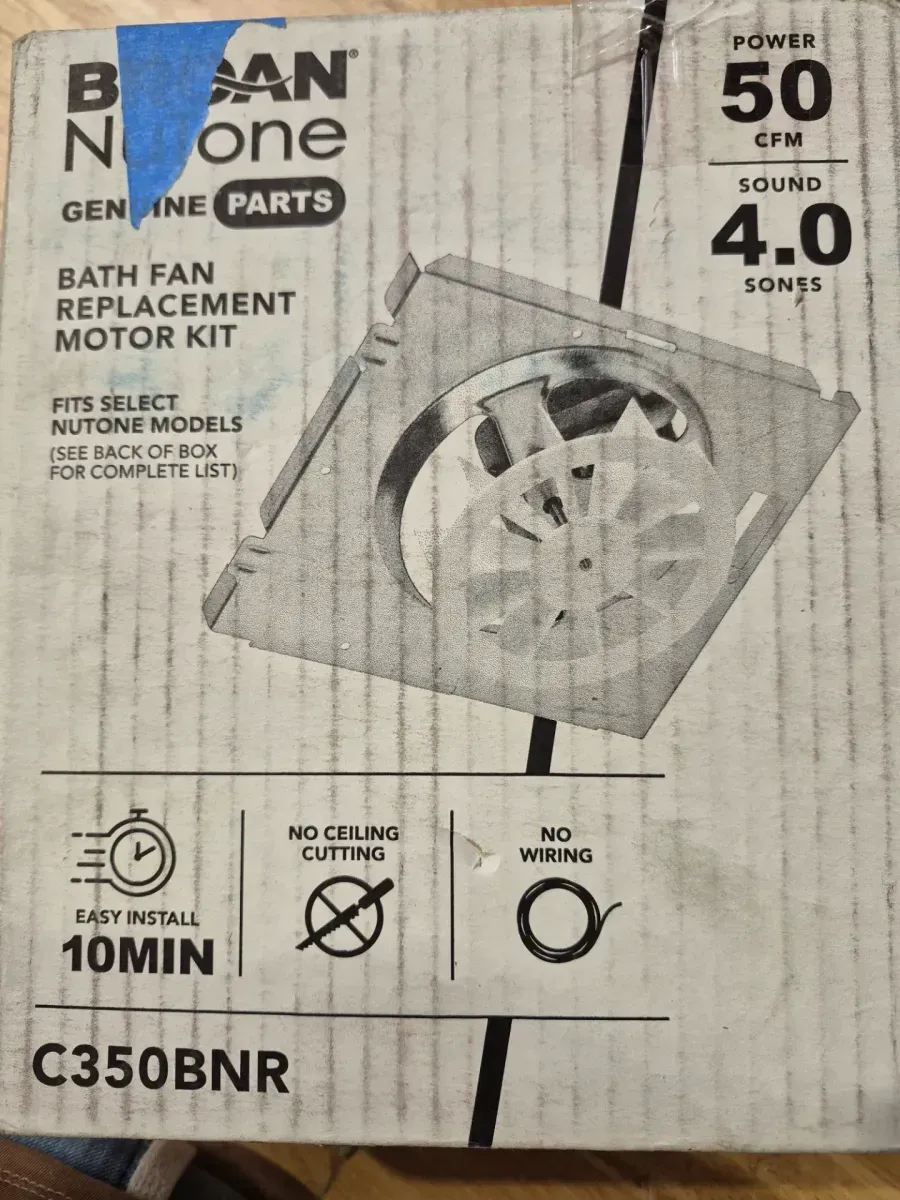 Genuine Replacement Motor Wheel for 696N Ventilation Fan, 50CFM, 4.0 Sones - image 2