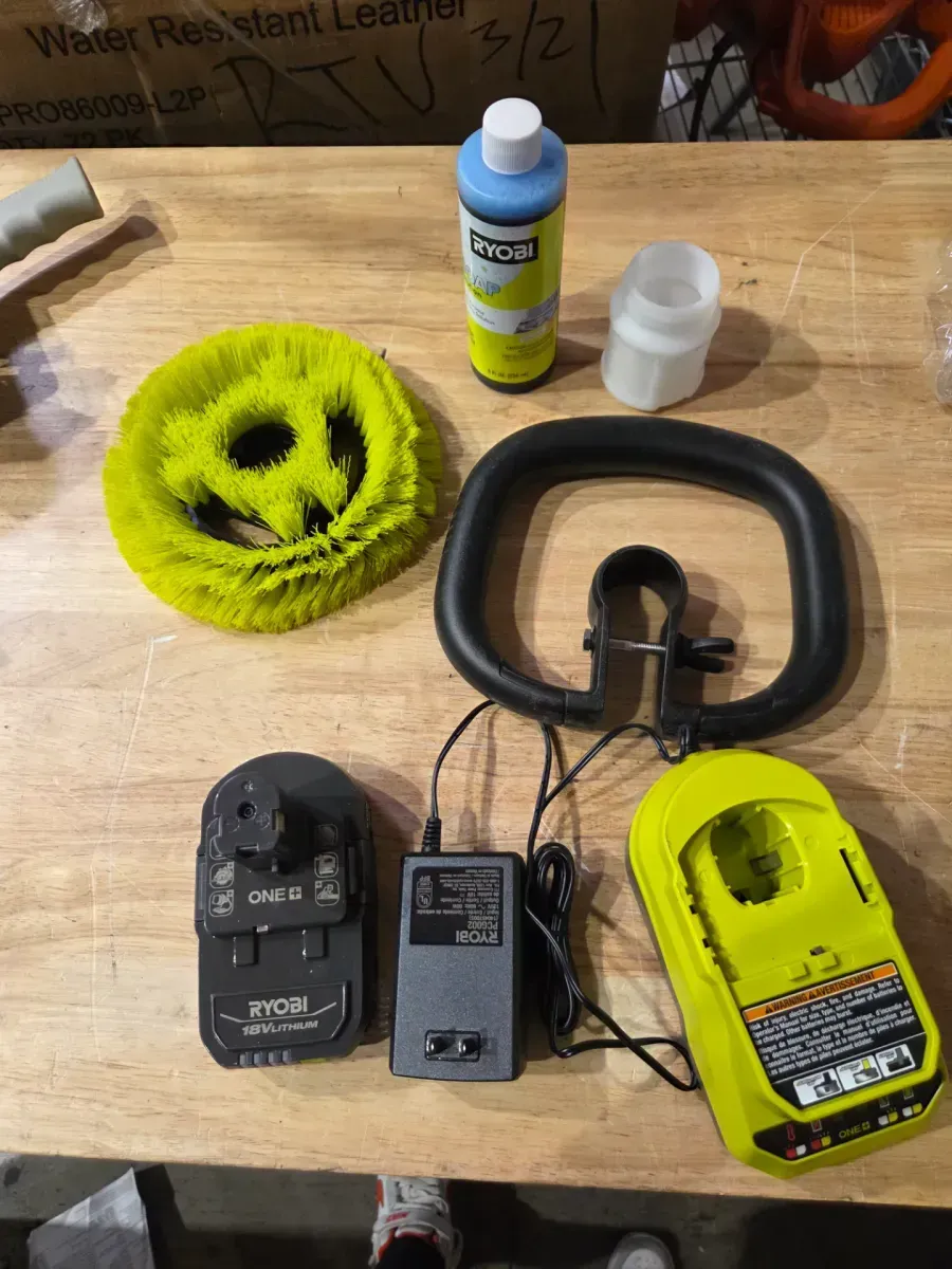 ONE+ 18V Cordless Soap Dispensing Scrubber Kit with 2.0 Ah Battery and Charger - image 4