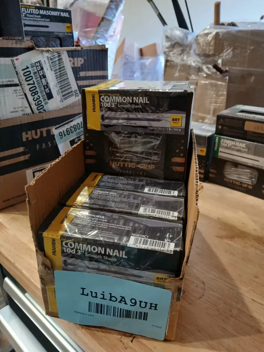 Huttig-Grip 10d 3" Smooth Shank Common Framing Nails, 1 lb Box - image 1