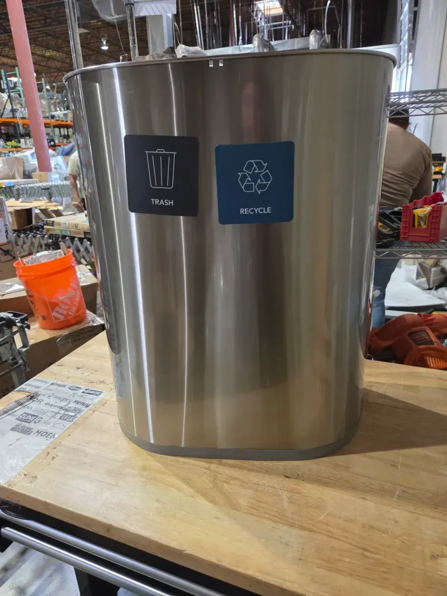 18.5 Gal. Stainless Steel Motion Sensor Recycling Bin - image 3