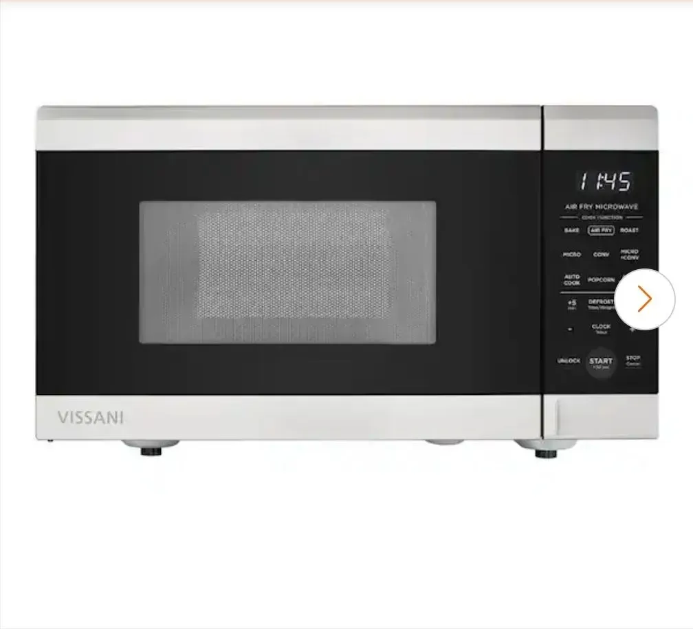19 in. 0.9 cu. ft. 900-Watt Countertop Microwave Oven in Stainless Steel with Convection and Air Fry - image 1