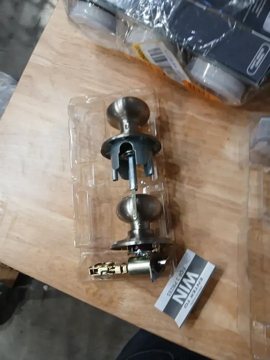 Georgian Satin Nickel Privacy Bed/Bath Door Knob - image 3