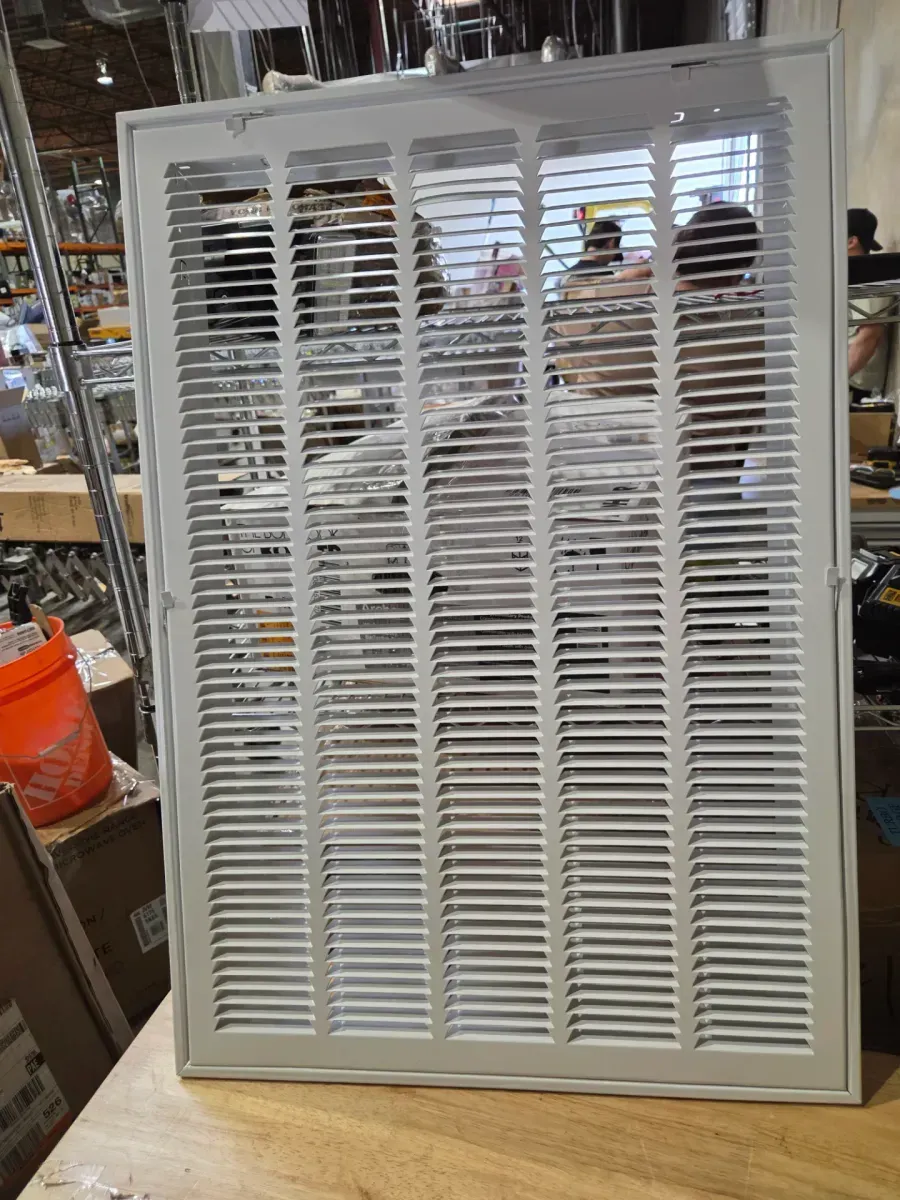 20 in. x 30 in. Steel Return Air Filter Grille in White - image 3