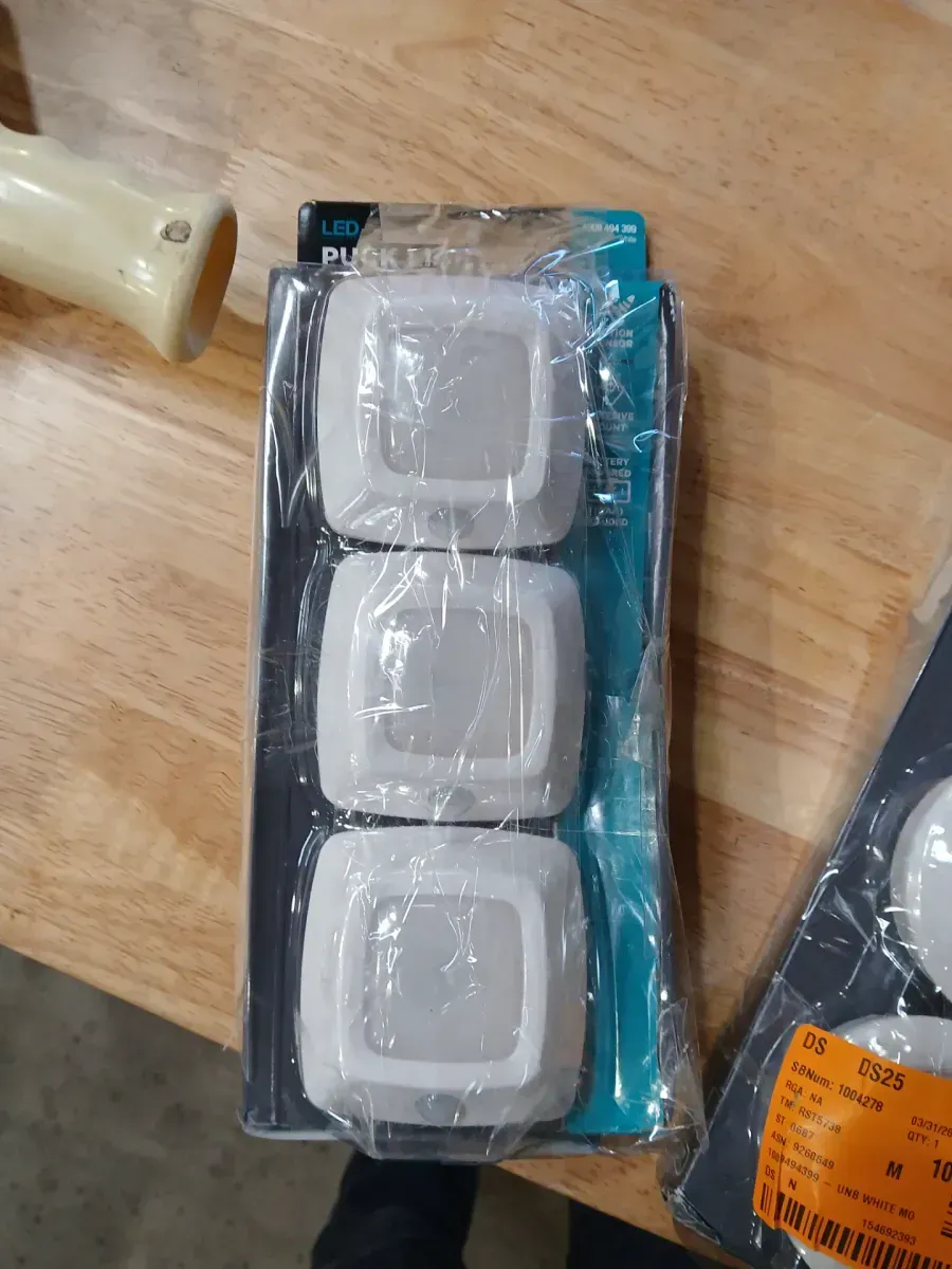 3 in. Square White Integrated LED Battery Operated Puck Light with Motion Sensor (3-Pack) - image 2