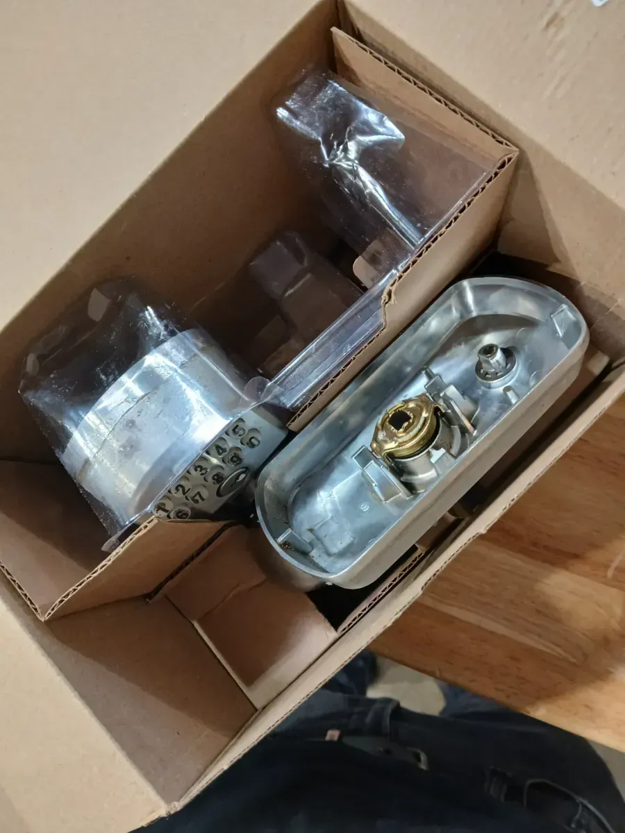 Plymouth Satin Chrome Electronic Keypad Door Lock with Elan Handle and Flex Lock - image 3