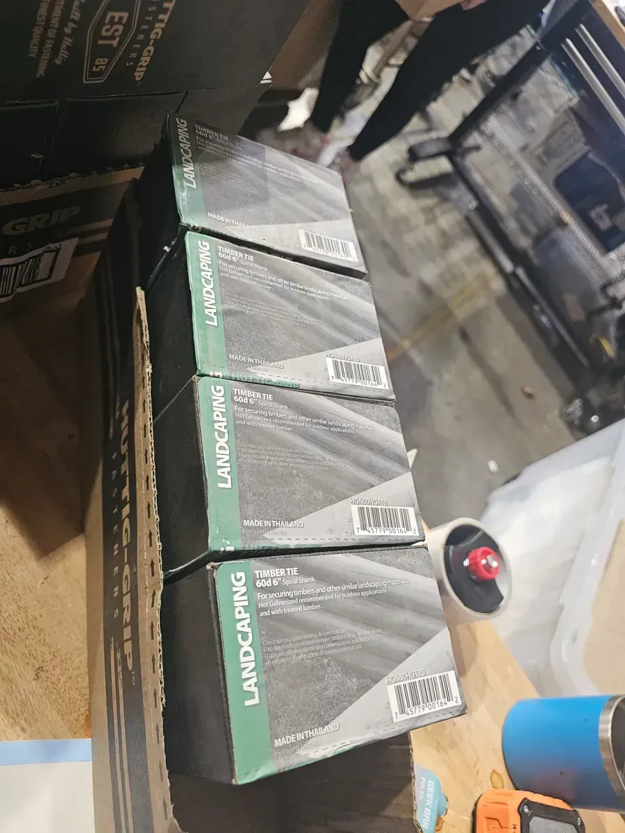 Huttig-Grip 60d 6-Inch Spiral Shank Timber Tie Landscaping Nails (5 lb. Box) - image 1